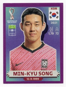 KOR20 Min-kyu Song Purple Parallel Panini World Cup Qatar 2022 sticker - Picture 1 of 2