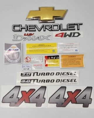 Juego de calcomanías y emblemas Chevrolet luv dmax  Foto 1 de 4