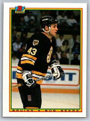 1990-91 Bowman Bob Beers Rookie Boston Bruins RC #34 - Image 1 of 2