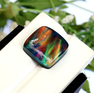 26 CT NATURAL BI-COLOR OPAL CUSHION CUT CERTIFIED LOOSE GEMSTONE - Picture 1 of 7