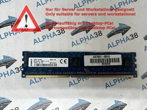 Kingston 8 GB DDR3-1600 PC3L-12800R HP 647651-081 Hya 1Rx4 ECC Server RAM - Picture 1 of 1