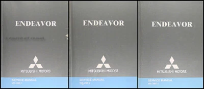 Mitsubishi Endeavor 2005 manual de taller conjunto de 3 volúmenes libros de reparación de servicio OEM Foto 1 de 4