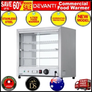 Food Warmer Pie Hot Display Showcase Cabinet Stainless Steel Devanti Commercial - Picture 1 of 10