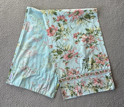 April Cornell Table Runner 16x85” Aqua Blue Pink Spring Summer - Image 1 of 4