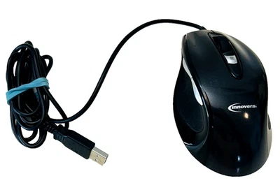 Innovera  IVR-61014 Blue Light Mouse USB Wired Black - Image 1 of 4