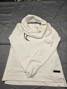 Calvin Klein Performance Damenpullover weiß Wasserfallausschnitt Hoodie Größe M UVP 59 $ - Bild 1 von 6
