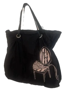 VICTORIA SECRET nuovo 70€. Borsa shopper per sedia e rose nero - rosa - Foto 1 di 12