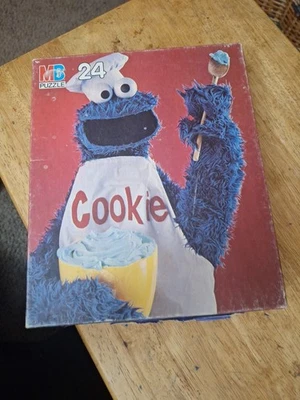 1978 Sesame Street Muppets Cookie Monster 24 pc 15" X 12-1/2" Milton Puzzle - Image 1 of 2