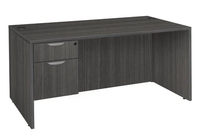 Escritorio de oficina Regency Legacy con cajón de un solo pedestal, laminado duradero, Foto 1 de 4