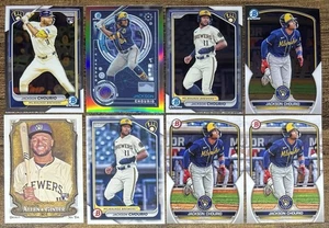 Lot (8) Jackson Chourio Rookie / Insert - Bowman / Topps - Milwaukee Brewers - Picture 1 of 2