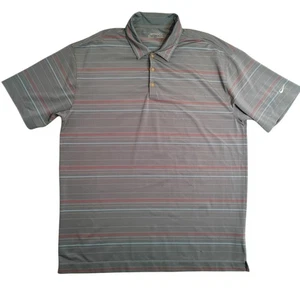 Camisa Polo de Golf Nike Para Hombres 2XL Gris Dri-FIT Rayas Swoosh Rendimiento Atlético - Imagen 1 de 10