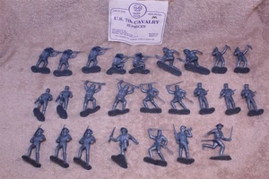 MARX 25 PC U.S. 7TH CAVALRY BLUE 1/32 - Picture 1 of 5