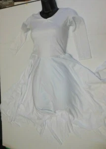 NUEVO SIN ETIQUETAS Vestido Praisewear Manga 3/4 Frente Pellizcado Doble Falda Dobladillo Punta Damas Talla - Imagen 1 de 9