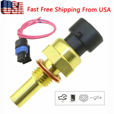 Coolant Water Temp Sensor Temperature Sender For GMC Pontiac Saab Saturn w/Plug - Image 1 of 4