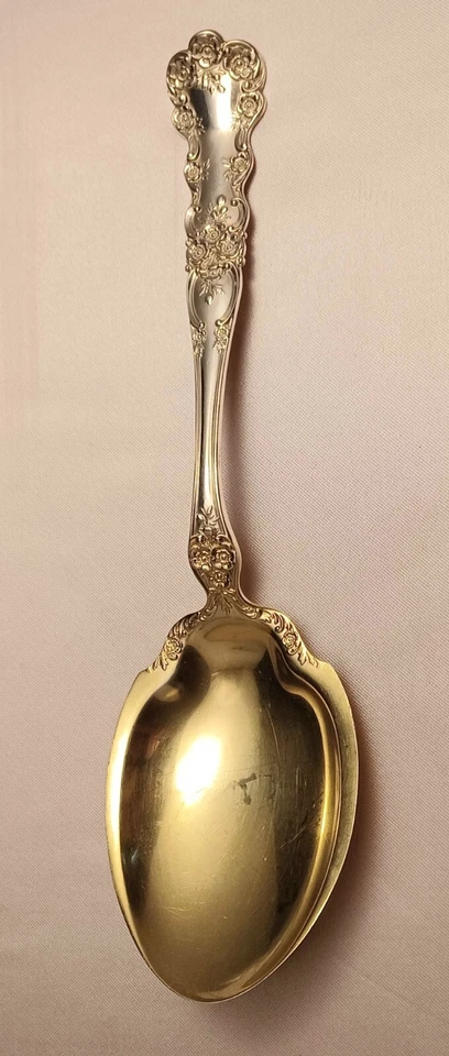 Cuchara para servir ensalada Buttercup de Gorham Sterling con tazón de lavado dorado - 8 3/4" Foto 1 de 4