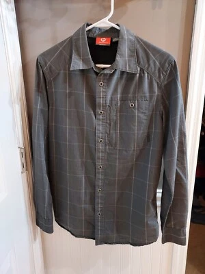 Men's Merrell SelectWick ls gray plaid Button Up Shirt sz S GUC 😊FAST SHIP  - Image 1 of 4