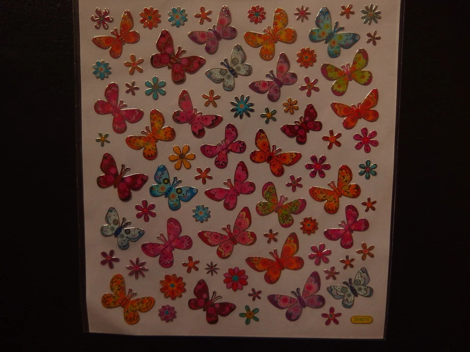 Design Sticker - Schmetterlinge mit Silbereffekt - Bild 1 von 1