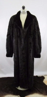Marshall Fields Women's Full Length Dark Brown Mink Fur Coat #VIN133 - Image 1 of 4