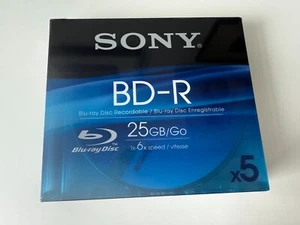 Sony BD-R 25GB versiegelter 5er-Pack, Blu-ray Disc Recordable - Bild 1 von 3