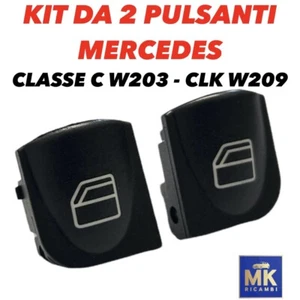 KIT 2 PULSANTI ALZAVETRO MERCEDES CLASSE C W203 CLK W209 FINESTRINO SI ILLUMINA - Picture 1 of 7