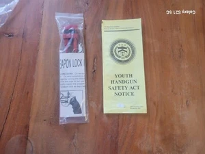 Ruger Gun Lock And Paperwork - Picture 1 of 4