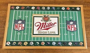 Miller Bier NFL Helme & Pro Football Feld gerahmt Metall Taverne Bar Schild - Bild 1 von 11