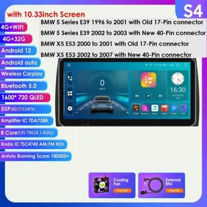 Für BMW E38 E39 E53 X5 10.33" CarPlay GPS Navigation Android12 Auto Stereo Radio - Bild 1 von 24