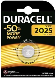 Pila de boton Duracell bateria original Litio CR2025 3V en blister 1X Unidad - Imagen 1 de 7