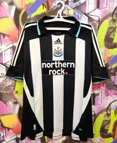 Newcastle United FC 2007/08 Home Football Shirt Soccer Jersey Adidas Mens XL/2XL Cover