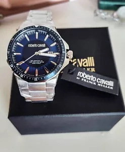 A Rare SWISS Made Roberto Cavalli by Franck Muller Men's Quartz Luxury Watch - Picture 1 of 16