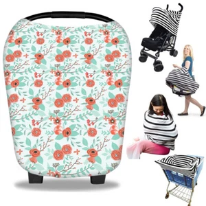 Baby Multi-Use Stretchy Nursing Cover Newborn Infant Car Seat Cart Covers - Picture 1 of 13