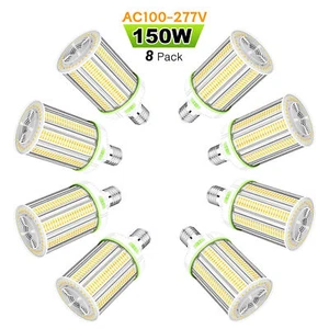 8 Pack 150W LED Corn Light Bulb Warehouse High Bay Shop Lamps 4500K/5000K/5700K - Picture 1 of 13