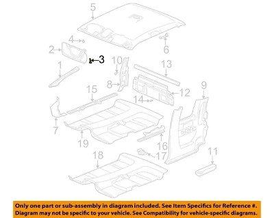 Tornillo interior para parasol GM OEM 84-23 Avalanche 1500 cabina 11610271 Foto 1 de 2