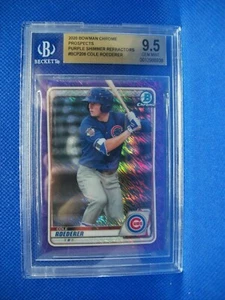 COLE ROEDERER 2020 Bowman Chrome Prospects Purple Shimmer Ref BGS GEM MINT 9.5 - Picture 1 of 1