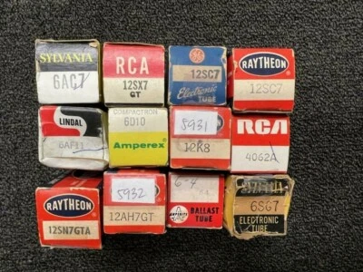 TUBOS ELECTRÓNICOS RAYTHEON-RCA-YLVANIA (LOTE SURTIDO #7 12 UNIDADES) NS ESTADO #13059 Foto 1 de 2