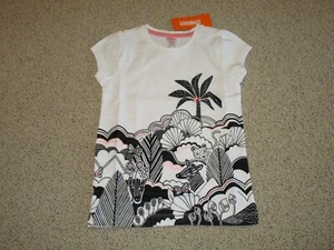 NWT NEW GYMBOREE ANIMAL PARTY WHITE BLACK PINK ANIMAL TEE TOP SIZE 5 - Picture 1 of 1