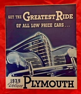 1939 Plymouth "DeLUXE"- Original Car Dealer Sales Brochure / Catalog - Picture 1 of 11