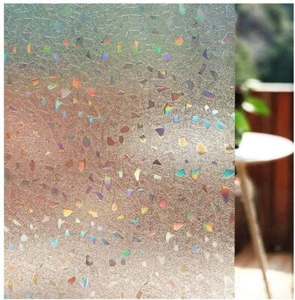 3D No Glue Static Decorative Privacy Window Films for Glass 17.7"x78.7" - Picture 1 of 9