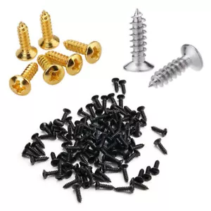 50Stk. Pickguard Schlagbrett Schrauben Screws Silber Golds Schwarz für-E-Gitarre - Bild 1 von 15
