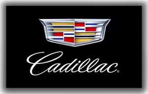 Cadillac Automotive Wall Decor Indoor Outdoor Banner 3x5ft 90x150cm Black Banner - Picture 1 of 6
