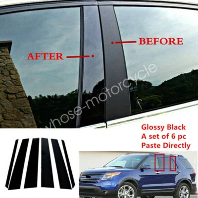 Подходит для Ford Explorer 2011-2019 комплект из 6 стоек стоек дверей оконных покрытий отделка декор - Изображение 1 из 4