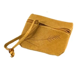 ref 001T Porte monnaie color tan AMERINDIEN HURON 5 Nations Canada - Picture 1 of 2