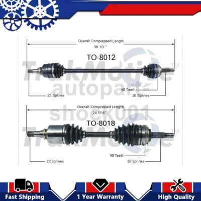 2 Front CV Axle Shaft Joint Fits Toyota Celica 1.6L 1992 1990 1991 1993 - Image 1 of 3