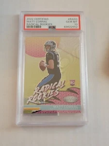 2022 Certified Matt Corral Radical Rookies RC SSP CASE HIT RAD-3 Panthers PSA 10 - Picture 1 of 2