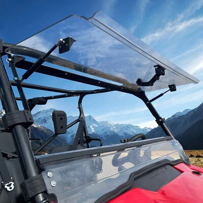 For Honda Pioneer 1000 / 1000-5 Scratch Resistant Flip Windshield 2016-2025 - Image 1 of 4