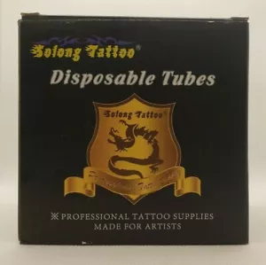 20 SOLONG TATTOO - RED DISPOSABLE STERILIZED TUBES - 11D 1" 25MM (G503B) - Picture 1 of 4