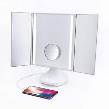 iHome Beauty Reflect Trifold Vanity Speaker With Bluetooth Audio Hands-