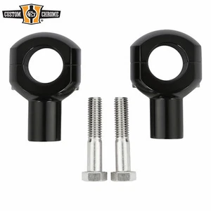 Universal Gloss Black 2" Handlebar Top Risers Fits For Harley 1-1/4'' Handlebars - Foto 1 di 4