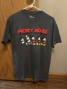Disney Mickey Mouse Grey Short Sleeve T Shirt Size Medium - Picture 1 of 3