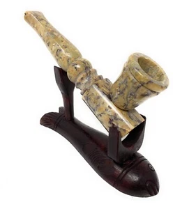 Pipa para fumar piedra natural mármol cristal varita roca tabaco pipa 5 pulgadas - Imagen 1 de 9
